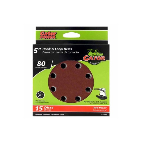 Gator Finishing 15PK 5 80G Sand Disc - 4142