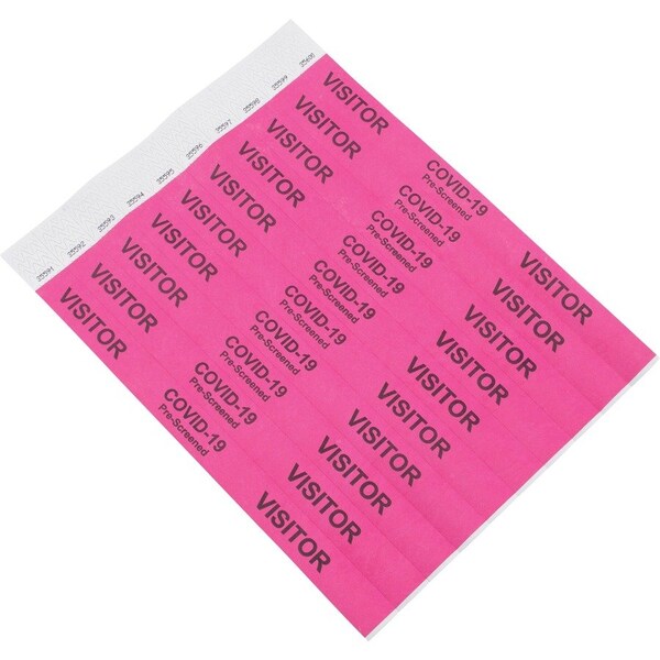 Advantus Wristband, Tyvek, Visitor, 500 10PK - AVT76095