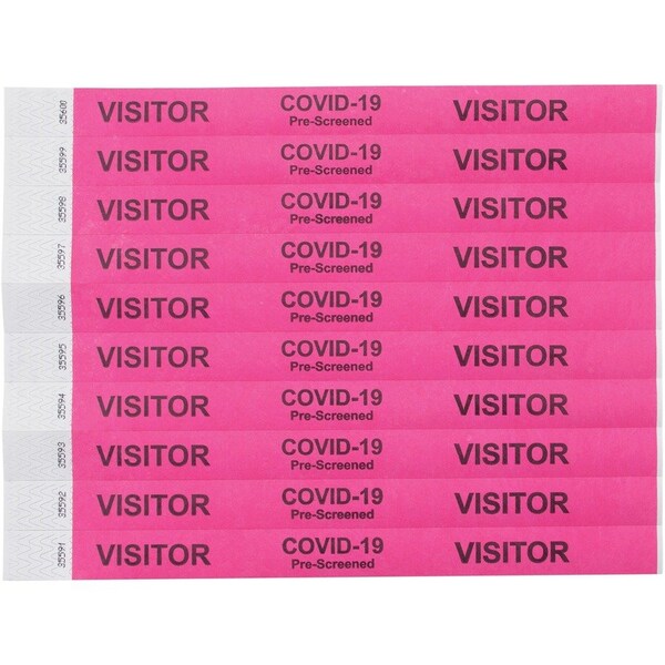 Advantus Wristband, Tyvek, Visitor, 500 10PK - AVT76095