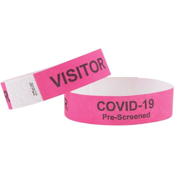 Advantus Wristband, Tyvek, Visitor, 500 10PK - AVT76095