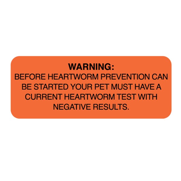 Nevs Before Heartworm Prevention Can Be Started 7/8"x2-1/4" Flr Orng&Black - VW-0105