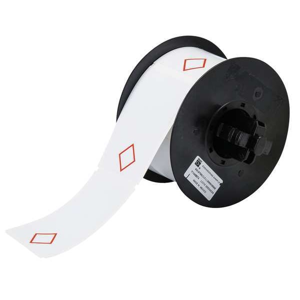 Brady Thermal Transfer Label, Red on White, Labels/Roll: 340 - B30-260-7569-CLP1
