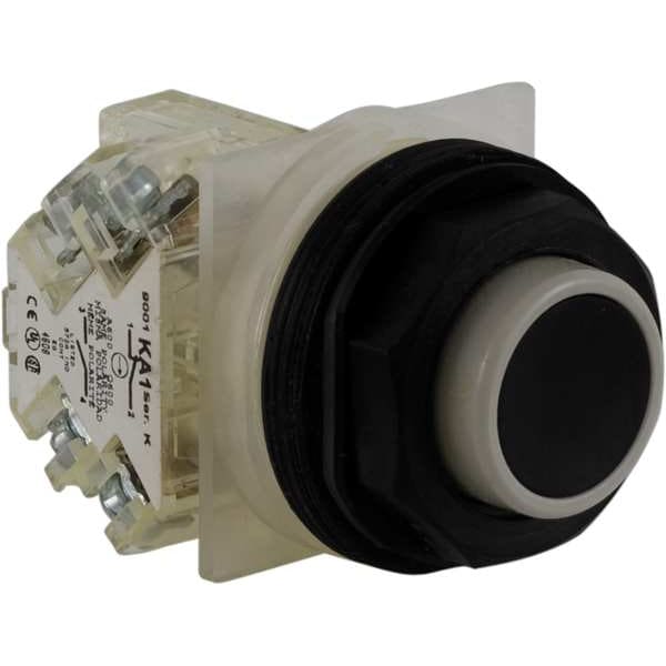 Botón pulsador no iluminado de Schneider Electric, 30 mm, 1NO/1NC, negro - 9001SKR3BH13