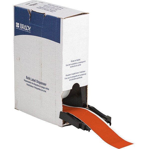 Brady Label, 2 in W, Outdoor, Orange - BM7C-2000-584-OR
