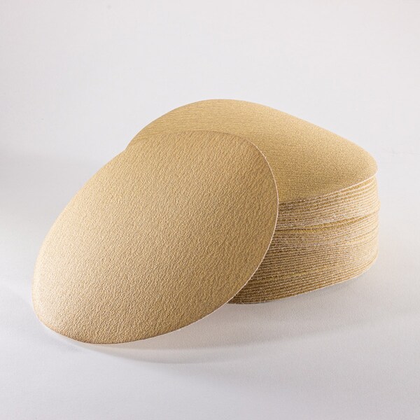 Uneeda 6 in Dia, No Holes, Aluminum Oxide, 320 Grit, Coated Type - M-159978