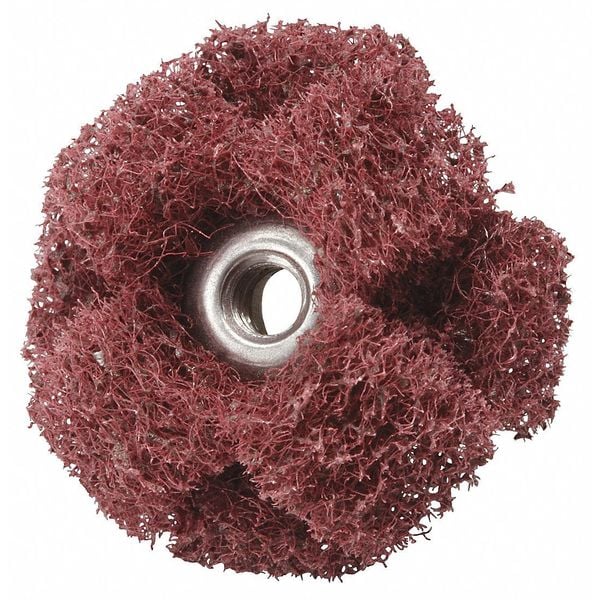 Scotch-Brite Cross Buff, 1 in Dia, No Hole, Aluminum Oxide, Not Applicable Grit, Non-Woven Type, HS-XB - 7000121124