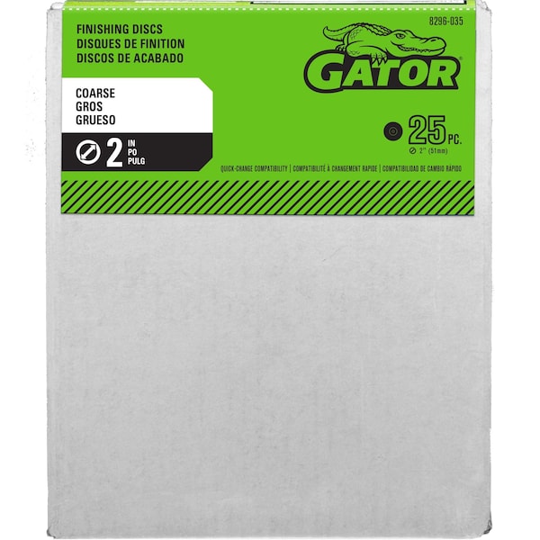 Gator Finishing Conditioning Disc, 2 in Dia, Non-Woven, 50 Grit, Non-Woven Type - 8296035