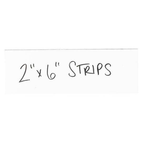 Partners Brand Warehouse Labels, Magnetic Strips, 2" x 6", White, 25/Case - LH178