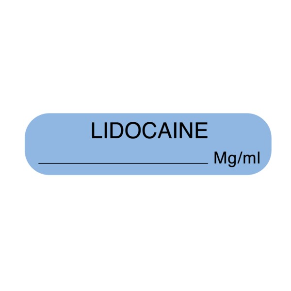 Nevs Lidocaine 5/16" x 1-1/4" Blue w/Black - A-2104B