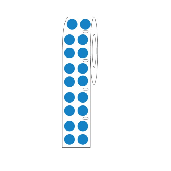 Nevs Dir.Thermal Cryo 9.5mm Dots for 1.5ml Tubes/Vials Blue Roll Form - LDTC-38-4-B