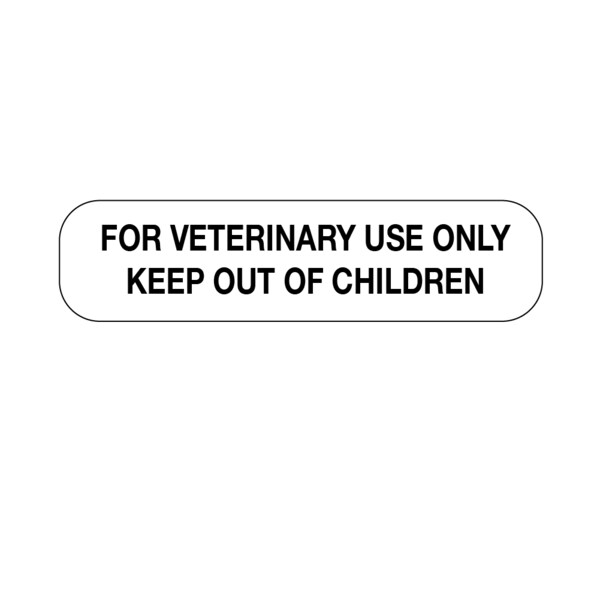 Nevs For Veterinary Use Only Keep out of Children 3/8" x 1-1/2" - PAUXW-0045