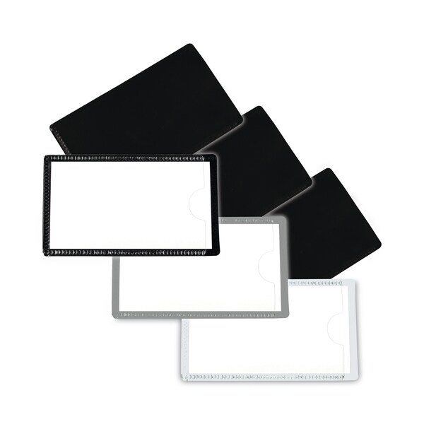 C-Line Products Slap-Stick Magnetic Label Holders, Side Load, 4.25 x 2.5, Gray, PK10 - 87701