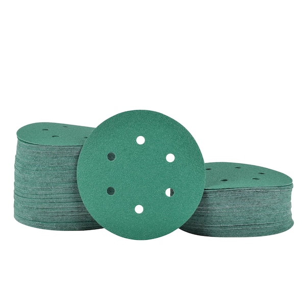 Legit Grit 6 inch Sand paper Disc, 6-Hole, 80 Grit, 150PK - LG6-680-150