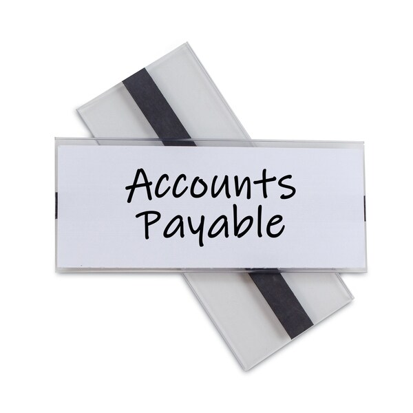C-Line Products Clear Magnetic Label Holders, Side Load, 6 x 2.5, Clear, PK10 - 87825