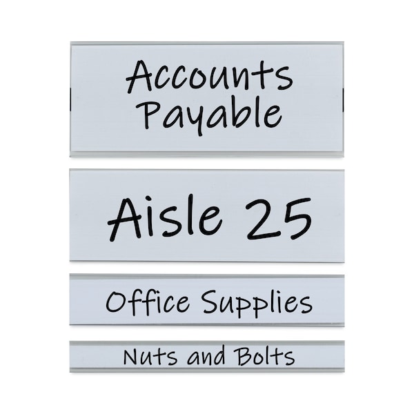 C-Line Products Clear Magnetic Label Holders, Side Load, 6 x 2.5, Clear, PK10 - 87825