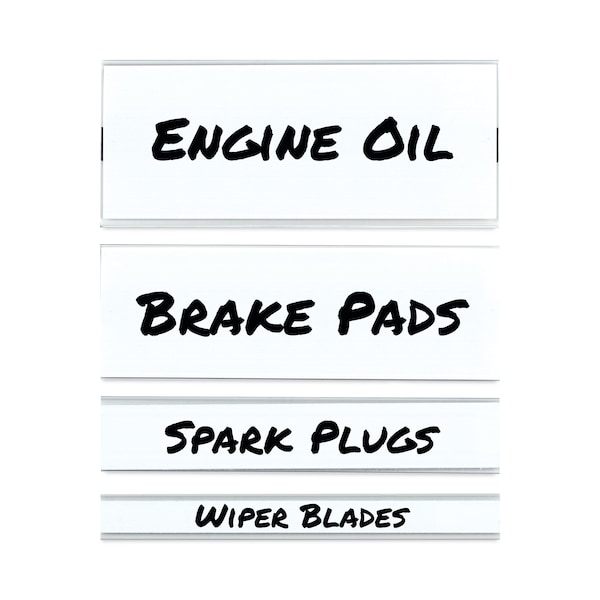 C-Line Products Clear Magnetic Label Holders, Side Load, 6 x 2.5, Clear, PK10 - 87825