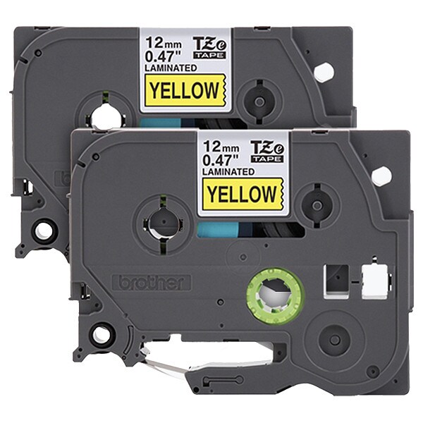 Brother Labels, Yellow, 26 13/64 ft L - TZE6312PKG