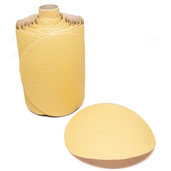 Continental Abrasives 5" 150 Grit C-Weight Gold Stearate Coated PSA Link Roll 100 Discs on a Roll - SD-50RGN150