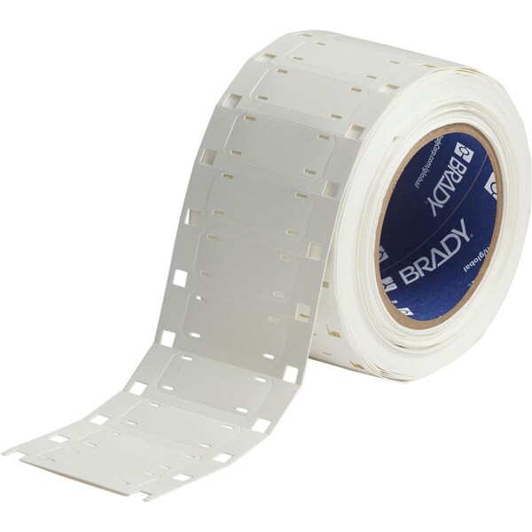 Brady Tag Polyvinylidene Fluoride 0.8 in H x 2.025 in W White 1000/RL - HSCMHT-800-2-WT-1