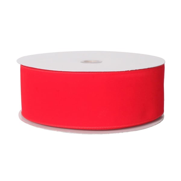 Vickerman 3 x 50 in. Yard Red Velvet Outdoor Ribbon - Q206233