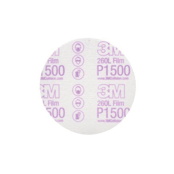 3M 3M Hookit Finishing Film Disc, 00951, 5 in, P1500, 100 dscs pr bx, 4 bxs pr cs, 100PK - 7000000562