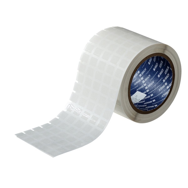 Brady Clear Removable Polyester Labels 0.437 in H x 0.5 in W Clear 10000/RL - THT-12-522-10