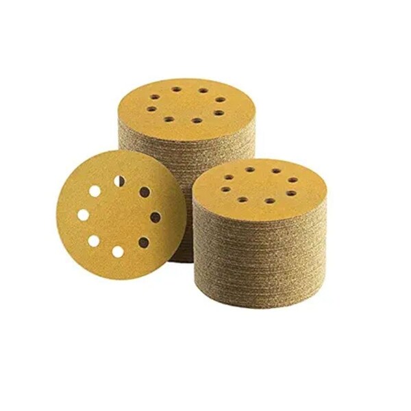 Us Chemical & Plastics Gold Pro Disc, 3 in Dia, 80 Grit, Hook and Loop Attachment, 50PK - 660001