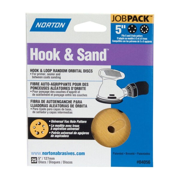 Homepage 5 in. 180 Grit Sanding Disc, 25PK - HO3303789