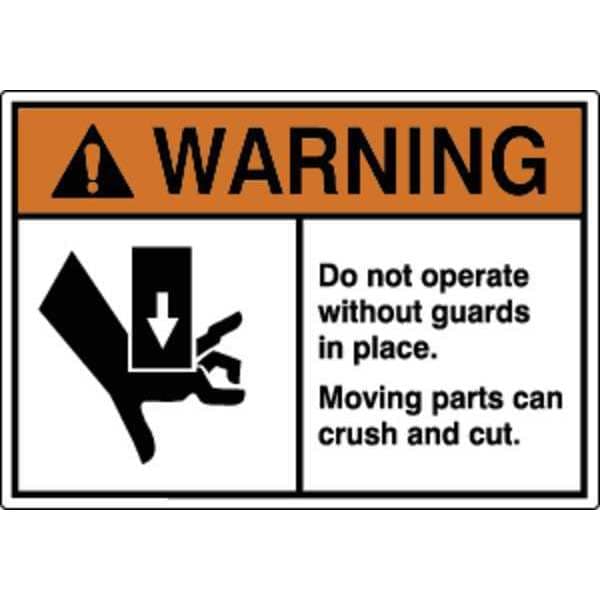 Zoro Select Label, Machine/Equipment, 3-1/2 in. H, PK5, HWL-535-734-5PK - HWL-535-734-5PK
