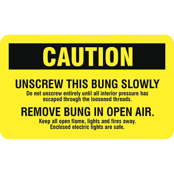 Stranco 3" x 5", DOT Label, Black on Yellow, HMSL-3503-P100 - HMSL-3503-P100