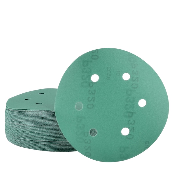 Legit Grit 6 inch Sand paper Disc, 6-Hole, 320 Grit, 50PK - LG6-6320-50