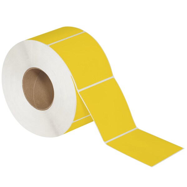 Tape Logic 4 x 4in Yellow Thermal Transfer Labels - THL139YW