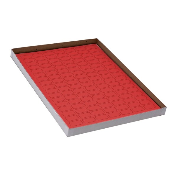 Globe Scientific Label Sheets, Cryo, 24x13mm, for 0.5mL Tubes, 20 Sheets, 119 Labels per Sheet, Red, 2380PK - LCS-24X13R