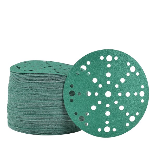 Legit Grit 6 inch Sand paper Disc, 49-Hole, 60 Grit, 100PK - LG6-4960-100