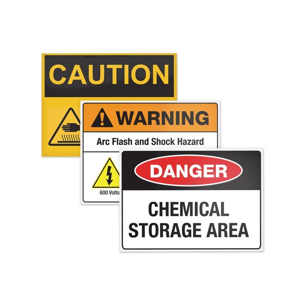 Avery Surface Safe Removable Label Safety Sign, Inkjet/Laser, 3.5x5, Wt, PK60 - 61514
