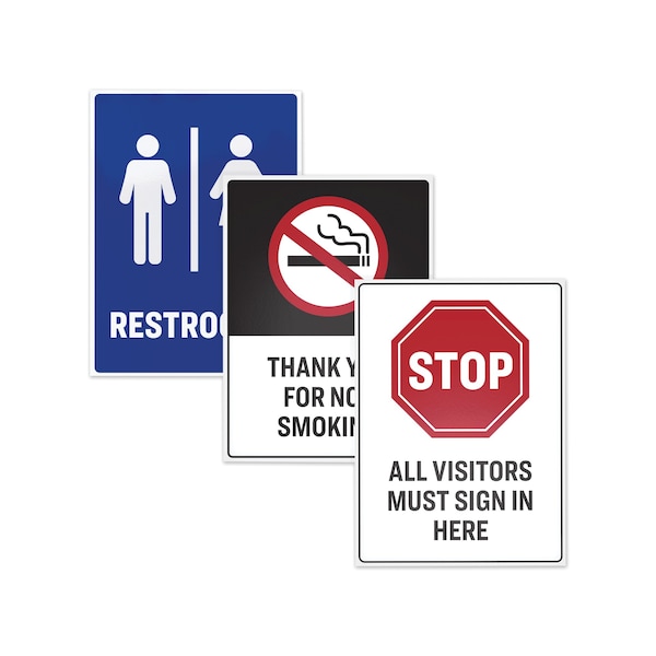 Avery Surface Safe Removable Label Safety Sign, Inkjet/Laser, 3.5x5, Wt, PK60 - 61514
