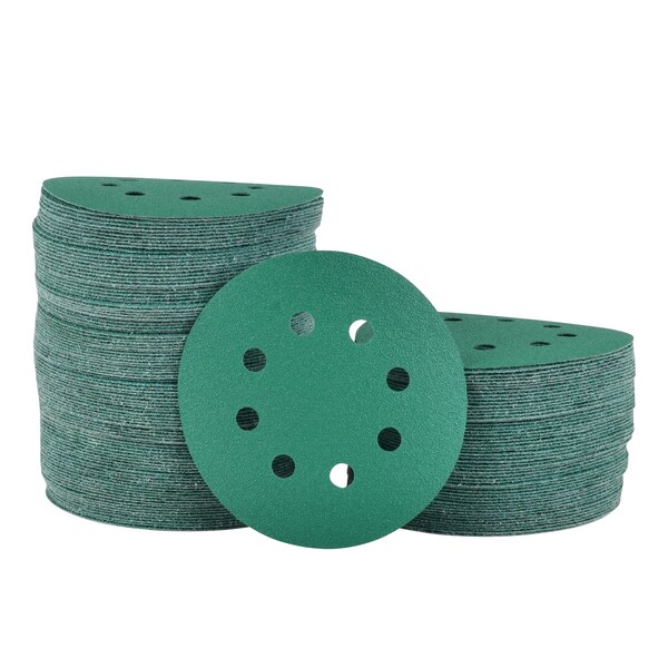 Legit Grit 5 inch Sand paper Disc, 8-Hole, 120 Grit, 150PK - LG5-8120-150