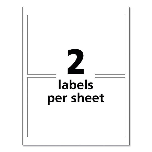 Avery UltraDuty Chem Waterproof and UV Resistant Label, 4.75x7.75, Wt, PK100 - 60522