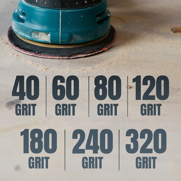Powertec 320 Grit, 6 Inch 6 Hole Hook and Loop Sanding Discs for Random Orbital Sander, 100PK - 45232G-50-P2