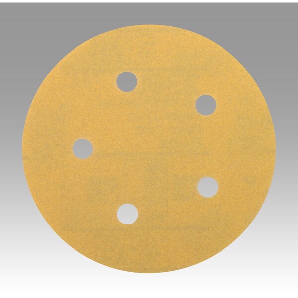 3M Gold Film Disc, 5 in Dia, Aluminum Oxide, P400 Grit - P400 559