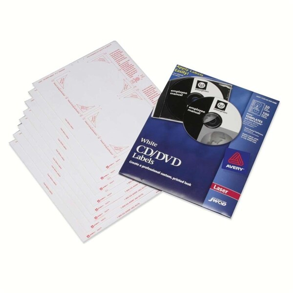 Officemate NSN5549538 Label Refills - LASER, Inkjet - White - 7530015549538
