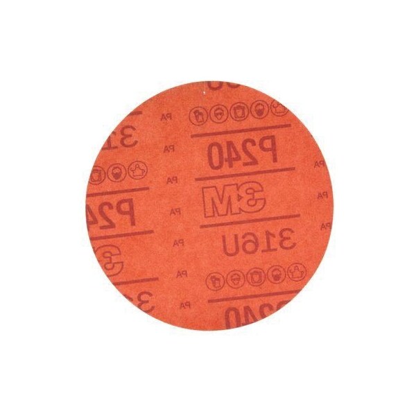 3M 3M Red Abrasive Hookit Disc, 01220, 6 in, P240, 50 discs per box, 50PK - 7000119783
