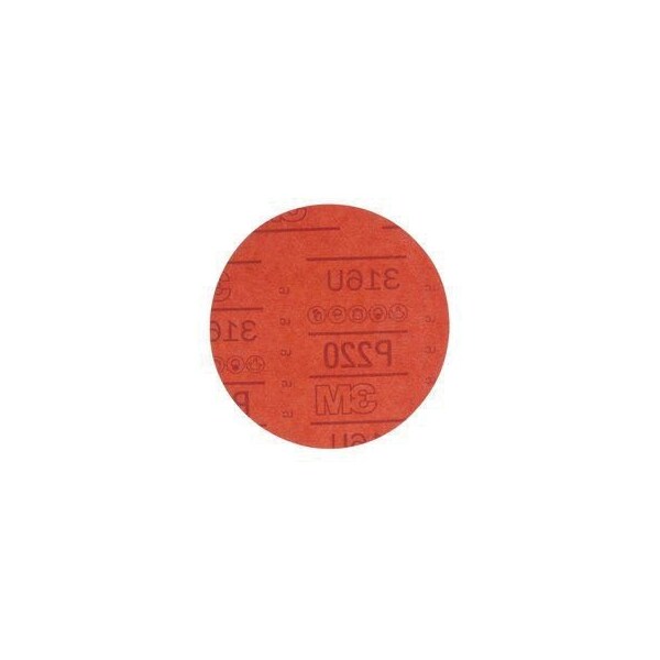3M 01221, HOOK RED DISC, 316U, 6XNH, P220A, 50PK - 7000119784