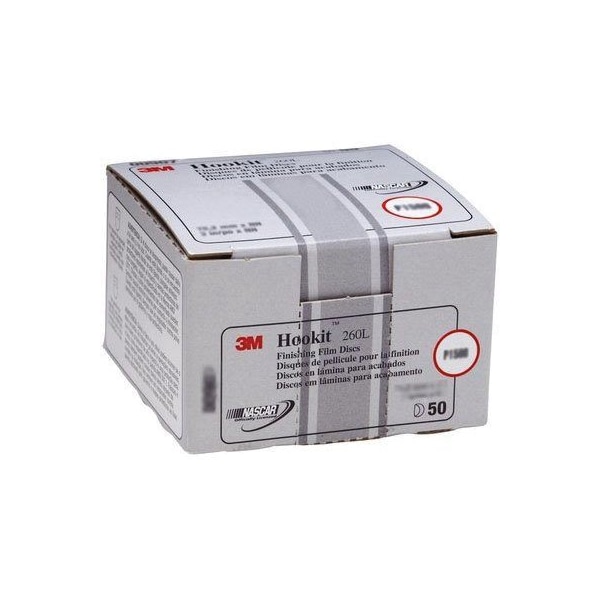 3M 3M Hookit Finishing Film Disc, 00909, 3 in, P1000, 50 dscs pr bx, 4 bxs pr cs, 50PK - 7000021278
