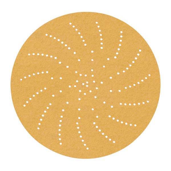 3M Hook-and-Loop Sanding Disc, 6 in Dia, No Hole, Aluminum Oxide, P220 Grit, Coated Type, 236U - 7100078157