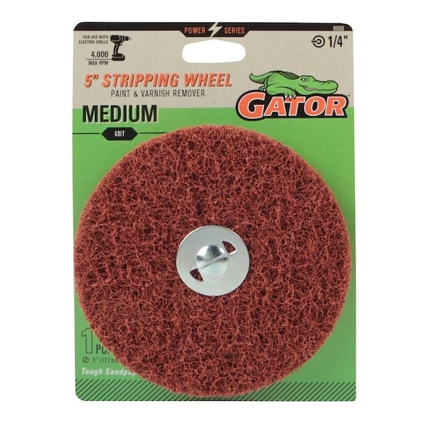 Gator Paint and Varnish Removing Wheel, 5 in Dia, 1/4 in Arbor - 9006