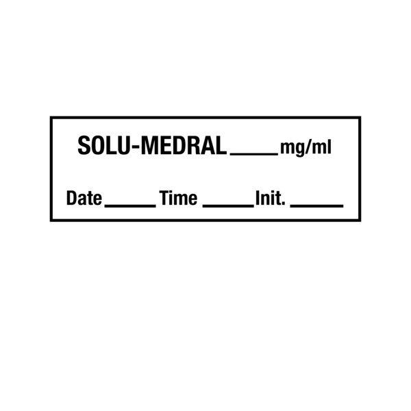 Nevs Tape, Solu-Medrol 1/2" x 500" White w/Black - SANT-67