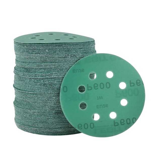 Legit Grit 5 inch Sand paper Disc, 8-Hole, 600 Grit, 100PK - LG5-8600-100