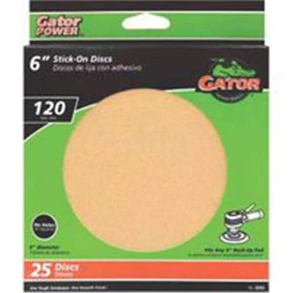 Gator Finishing 6In Gold Stick-On Disc 120# 3243 - 8212565