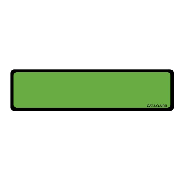 Nevs Blank Chart Labels 1-3/8" x 5-3/8" Green w/Black - NRB-GREEN